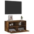 Kép 6/11 - Füstös tölgy színű szerelt fa fali TV-szekrény 60 x 30 x 30 cm