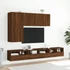 Kép 4/11 - 2 db barna tölgyszínű szerelt fa fali TV-szekrény 60x30x30 cm