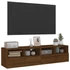Kép 6/11 - 2 db barna tölgyszínű szerelt fa fali TV-szekrény 60x30x30 cm