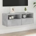 Kép 1/11 - Betonszürke szerelt fa fali TV-szekrény 80 x 30 x 30 cm