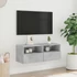 Kép 3/11 - Betonszürke szerelt fa fali TV-szekrény 80 x 30 x 30 cm