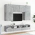 Kép 4/11 - Betonszürke szerelt fa fali TV-szekrény 80 x 30 x 30 cm