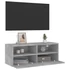 Kép 6/11 - Betonszürke szerelt fa fali TV-szekrény 80 x 30 x 30 cm