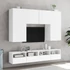 Kép 4/11 - Fehér szerelt fa fali TV-szekrény 100 x 30 x 30 cm