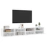 Kép 5/11 - 2 db fehér szerelt fa fali TV-szekrény 100 x 30 x 30 cm