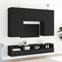 Kép 4/11 - 2 db fekete szerelt fa fali TV-szekrény 100 x 30 x 30 cm