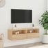 Kép 3/11 - Sonoma tölgyszín szerelt fa fali TV-szekrény 100 x 30 x 30 cm