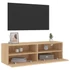 Kép 5/11 - Sonoma tölgyszín szerelt fa fali TV-szekrény 100 x 30 x 30 cm