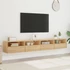Kép 3/11 - 2 db sonoma tölgyszín szerelt fa fali TV-szekrény 100x30x30 cm