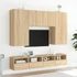 Kép 4/11 - 2 db sonoma tölgyszín szerelt fa fali TV-szekrény 100x30x30 cm