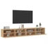 Kép 5/11 - 2 db sonoma tölgyszín szerelt fa fali TV-szekrény 100x30x30 cm
