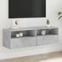 Kép 1/11 - Betonszürke szerelt fa fali TV-szekrény 100 x 30 x 30 cm