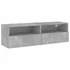 Kép 2/11 - Betonszürke szerelt fa fali TV-szekrény 100 x 30 x 30 cm