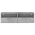 Kép 7/11 - Betonszürke szerelt fa fali TV-szekrény 100 x 30 x 30 cm