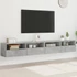 Kép 1/11 - 2 db betonszürke szerelt fa fali TV-szekrény 100x30x30 cm