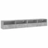 Kép 2/11 - 2 db betonszürke szerelt fa fali TV-szekrény 100x30x30 cm