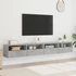 Kép 3/11 - 2 db betonszürke szerelt fa fali TV-szekrény 100x30x30 cm