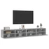 Kép 5/11 - 2 db betonszürke szerelt fa fali TV-szekrény 100x30x30 cm