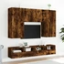 Kép 4/11 - Füstös tölgy színű szerelt fa fali TV-szekrény 100 x 30 x 30 cm