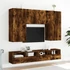 Kép 4/11 - 2 db füstös tölgy színű szerelt fa TV-szekrény 100 x 30 x 30 cm