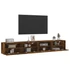 Kép 5/11 - 2 db füstös tölgy színű szerelt fa TV-szekrény 100 x 30 x 30 cm