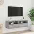 Kép 3/11 - Szürke sonoma színű szerelt fa TV-szekrény 100 x 30 x 30 cm