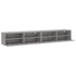 Kép 6/11 - 2 db szürke -tölgyszín szerelt fa fali TV-szekrény 100x30x30 cm
