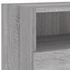 Kép 10/11 - 2 db szürke -tölgyszín szerelt fa fali TV-szekrény 100x30x30 cm