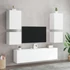 Kép 4/11 - 2 db fehér szerelt fa fali TV-szekrény 40,5 x 30 x 40 cm