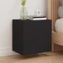 Kép 1/11 - 2 db fekete szerelt fa fali TV-szekrény 40,5 x 30 x 40 cm