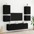 Kép 4/11 - 2 db fekete szerelt fa fali TV-szekrény 40,5 x 30 x 40 cm