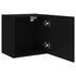 Kép 7/11 - 2 db fekete szerelt fa fali TV-szekrény 40,5 x 30 x 40 cm