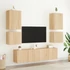 Kép 4/11 - 2 db sonoma tölgy szerelt fa fali TV-szekrény 40,5 x 30 x 40 cm