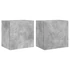 Kép 2/11 - 2 db betonszürke szerelt fa fali TV-szekrény 40,5 x 30 x 40 cm