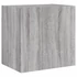 Kép 6/11 - 2 db szürke sonoma szerelt fa fali TV-szekrény 40,5x30x40 cm