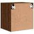 Kép 10/11 - 2 db barna tölgy szerelt fa fali TV-szekrény 40,5 x 30 x 40 cm
