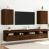 Kép 1/11 - 2 db barna tölgy szerelt fa fali TV-szekrény 40,5 x 30 x 60 cm