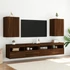 Kép 3/11 - 2 db barna tölgy szerelt fa fali TV-szekrény 40,5 x 30 x 60 cm