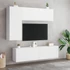 Kép 3/11 - 2 db fehér falra szerelhető TV-szekrény 60 x 30 x 41 cm