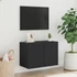 Kép 3/11 - Fekete falra szerelhető TV-szekrény 60 x 30 x 41 cm