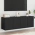 Kép 1/11 - 2 db fekete falra szerelhető TV-szekrény 60 x 30 x 41 cm