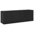 Kép 2/11 - 2 db fekete falra szerelhető TV-szekrény 60 x 30 x 41 cm
