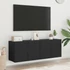 Kép 4/11 - 2 db fekete falra szerelhető TV-szekrény 60 x 30 x 41 cm