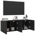 Kép 5/11 - 2 db fekete falra szerelhető TV-szekrény 60 x 30 x 41 cm