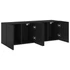 Kép 6/11 - 2 db fekete falra szerelhető TV-szekrény 60 x 30 x 41 cm