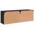 Kép 9/11 - 2 db fekete falra szerelhető TV-szekrény 60 x 30 x 41 cm
