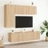 Kép 3/11 - 2 db sonoma tölgy színű fali TV-szekrény 60 x 30 x 41 cm