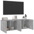Kép 5/11 - 2 db betonszürke falra szerelhető TV-szekrény 60 x 30 x 41 cm