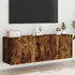 Kép 1/11 - 2 db füstös tölgy színű fali TV-szekrény 60 x 30 x 41 cm