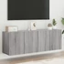 Kép 1/11 - 2 db szürke sonoma színű fali TV-szekrény 60 x 30 x 41cm